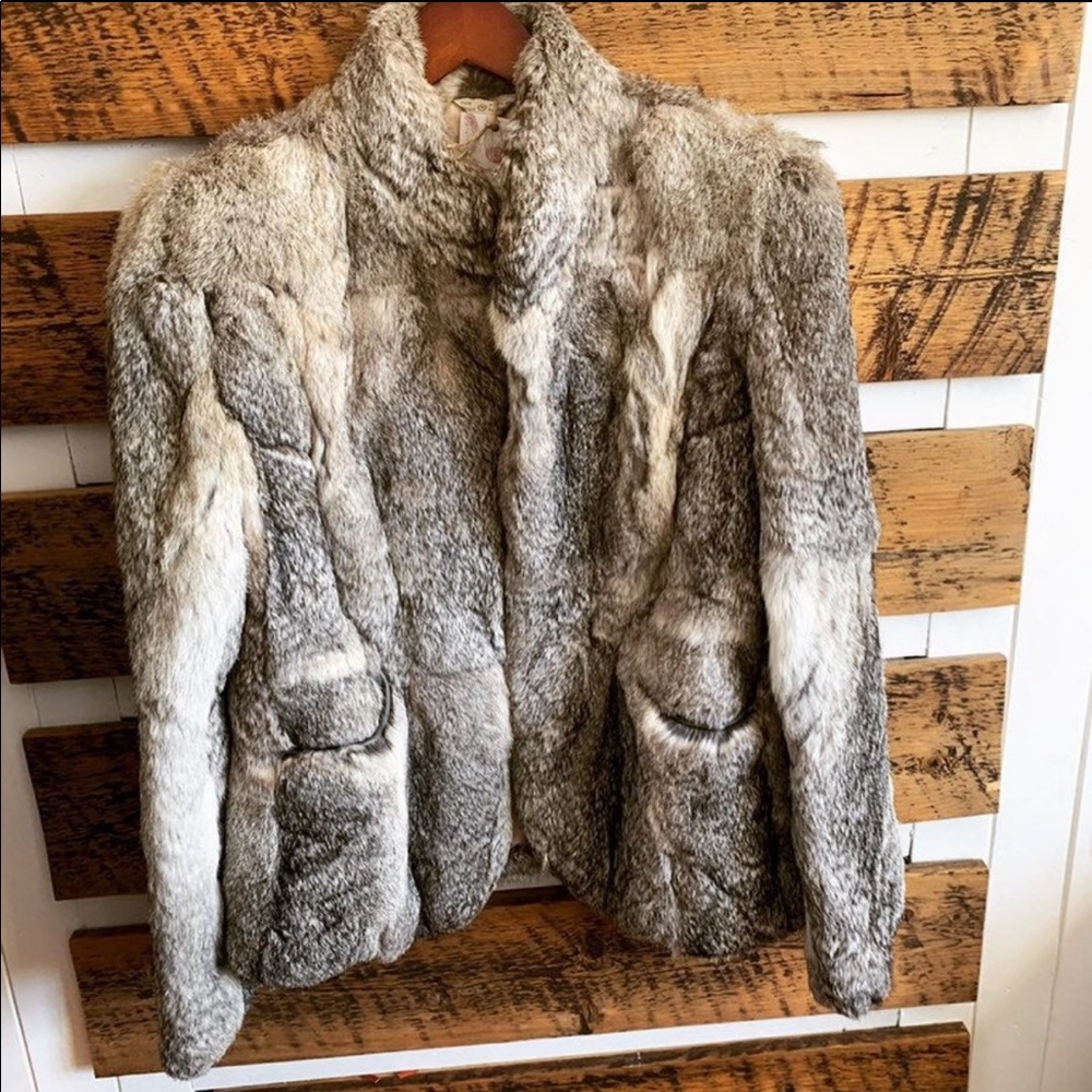 Rabbit fur coat